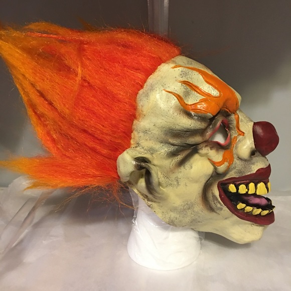 Scary Halloween Flame clown mask( NWOT) - Picture 6 of 6
